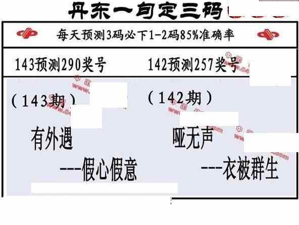 24143期: 福彩3D丹东全图分析