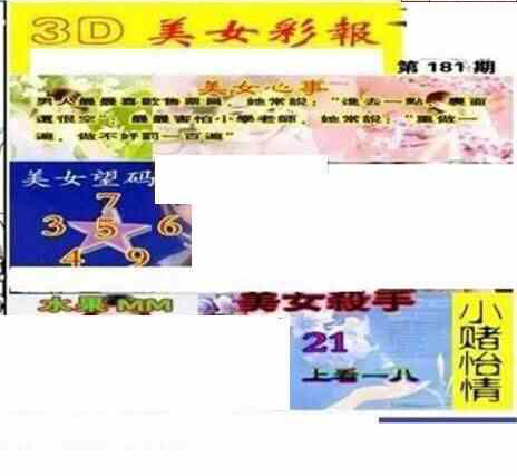 24181期: 三毛3D精品图谜