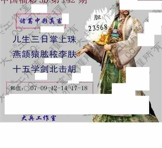 24142期: 大兵福彩3D黄金报图版