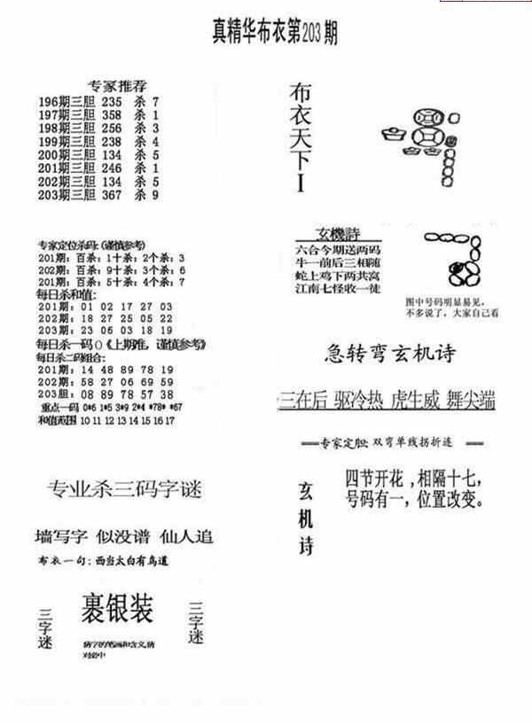 24203期: 福彩3D全套图版参考