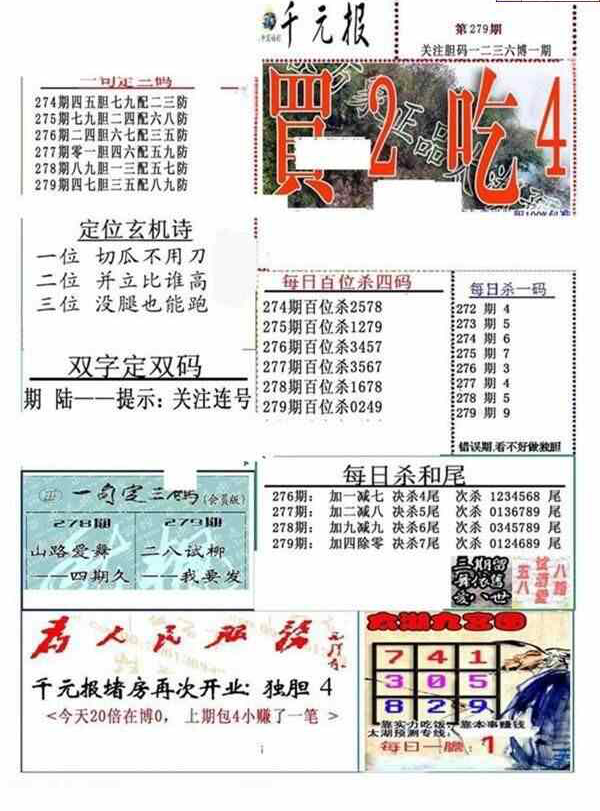 24279期: 福彩3D全套图版参考