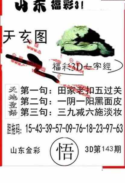 24143期: 福彩3D丹东全图分析