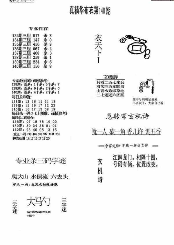 24140期: 福彩3D全套图版参考