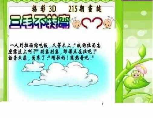 24215期: 三毛3D精品图谜