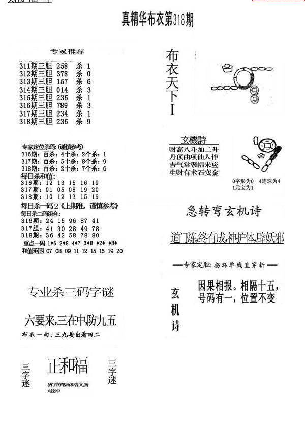 24318期: 福彩3D全套图版参考