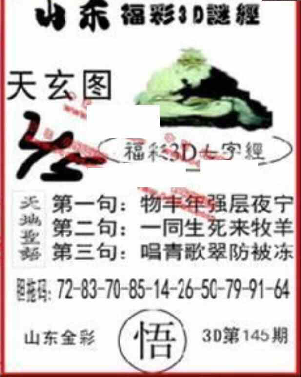 24145期: 福彩3D丹东全图分析