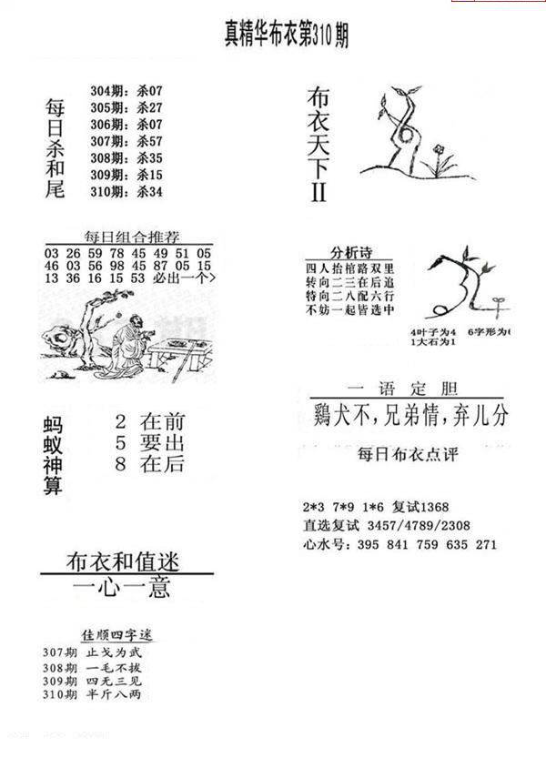 24310期: 福彩3D全套图版参考