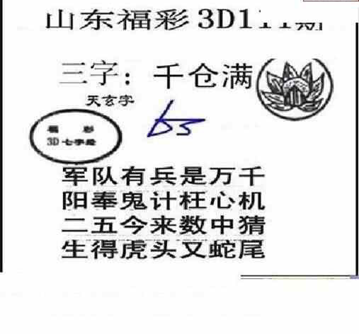 24111期: 三毛3D精品图谜