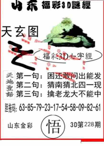 24228期: 福彩3D丹东全图分析