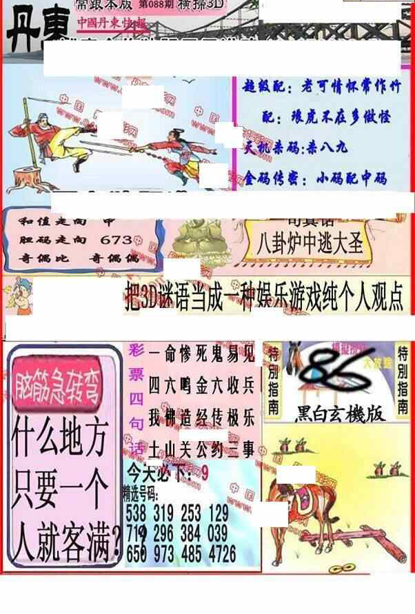 24088期: 福彩3D丹东全图分析