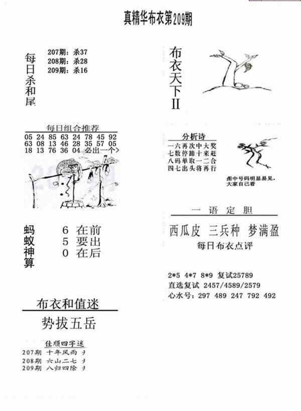 24209期: 福彩3D全套图版参考