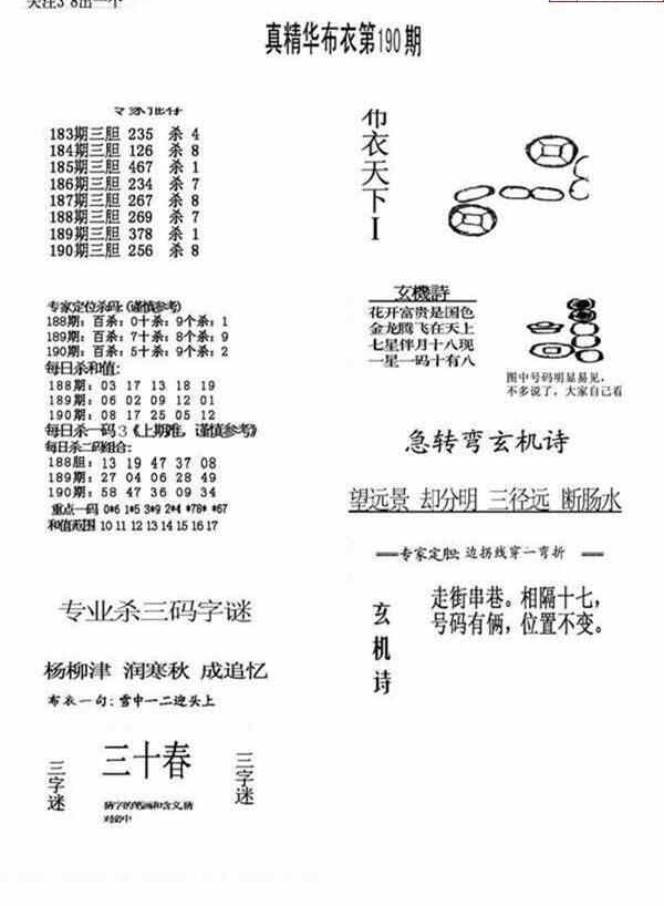 24190期: 福彩3D全套图版参考