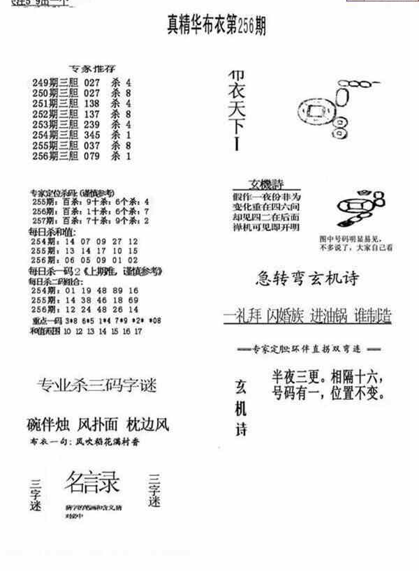 24256期: 福彩3D全套图版参考