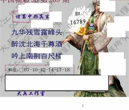 24209期: 大兵福彩3D黄金报图版