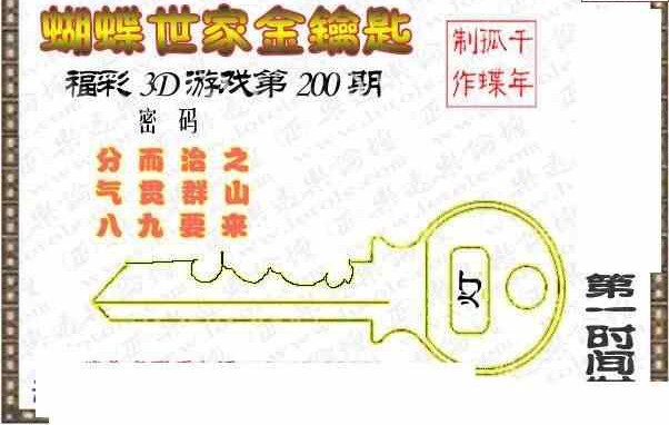 24200期: 3D蝴蝶世家蝴蝶彩图