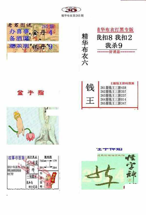 24265期: 福彩3D全套图版参考