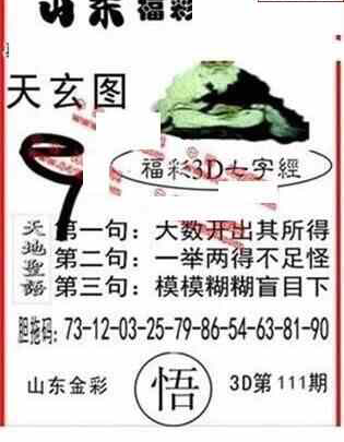 24111期: 福彩3D丹东全图分析