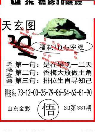 24331期: 福彩3D丹东全图分析