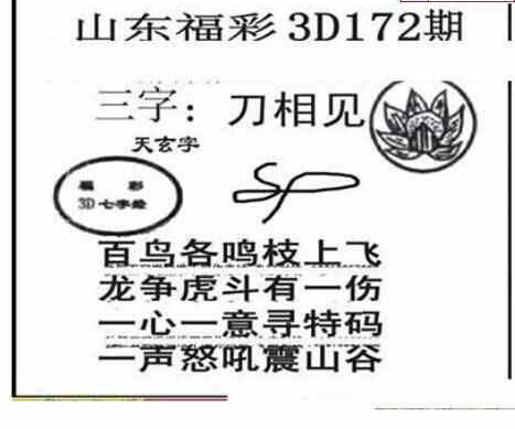 24172期: 三毛3D精品图谜