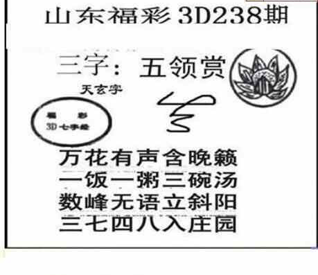 24238期: 三毛3D精品图谜