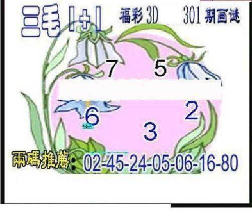 24301期: 三毛3D精品图谜