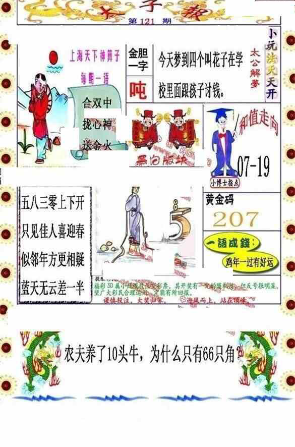 24121期: 福彩3D丹东全图分析