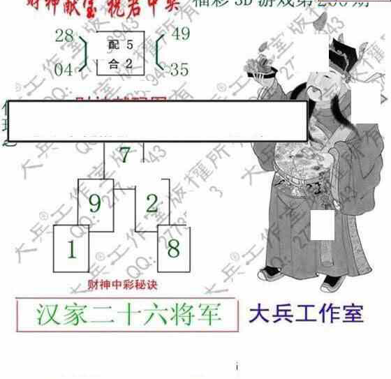 24200期: 大兵福彩3D黄金报图版