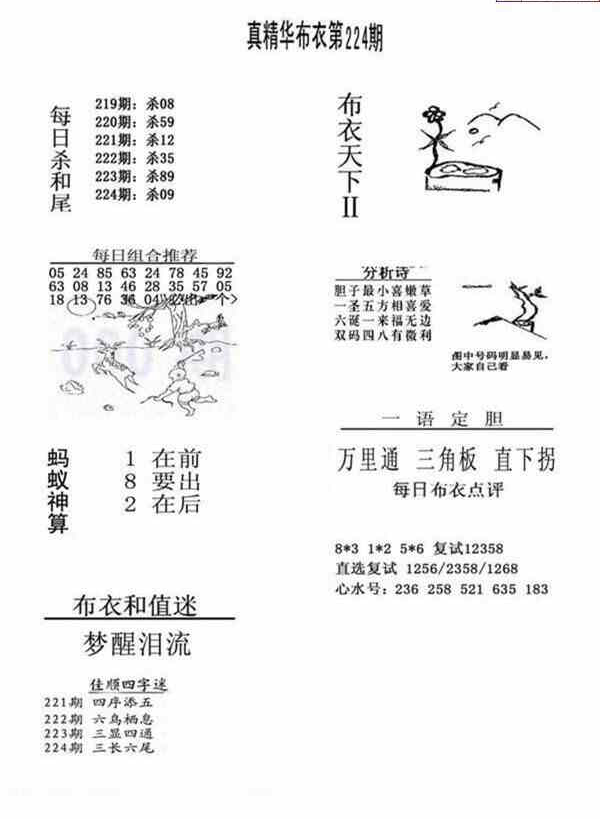 24224期: 福彩3D全套图版参考