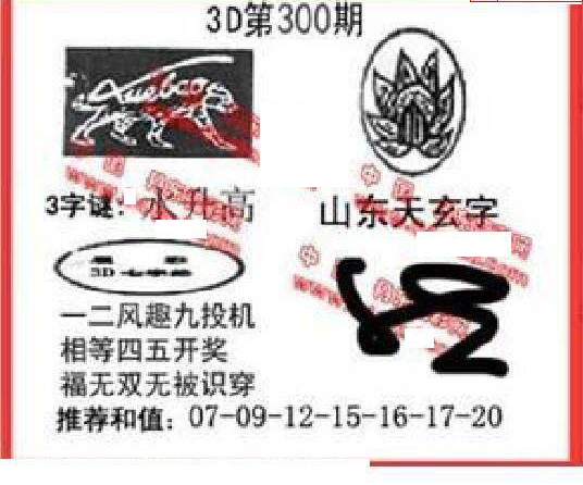 24300期: 福彩3D丹东全图分析