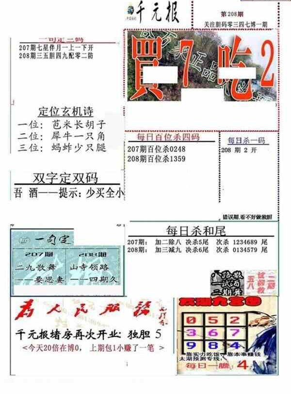 24208期: 福彩3D全套图版参考