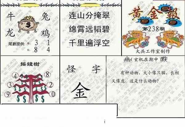 24238期: 大兵福彩3D黄金报图版