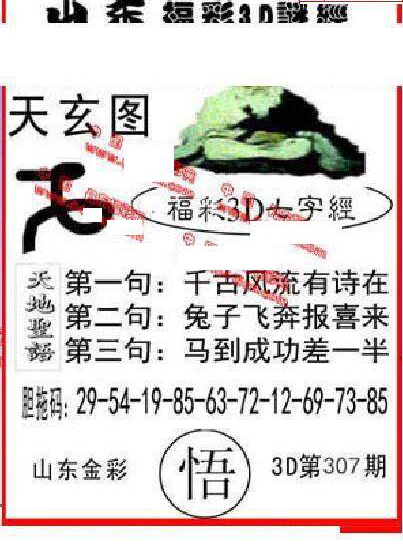 24307期: 福彩3D丹东全图分析