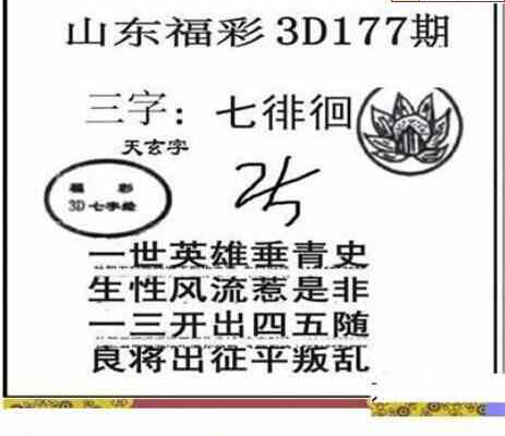 24177期: 三毛3D精品图谜