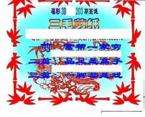 24203期: 三毛3D精品图谜