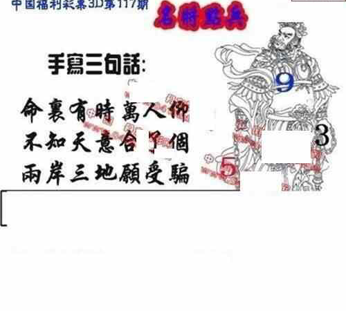 24117期: 福彩3D丹东全图分析