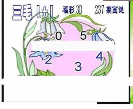 24237期: 三毛3D精品图谜