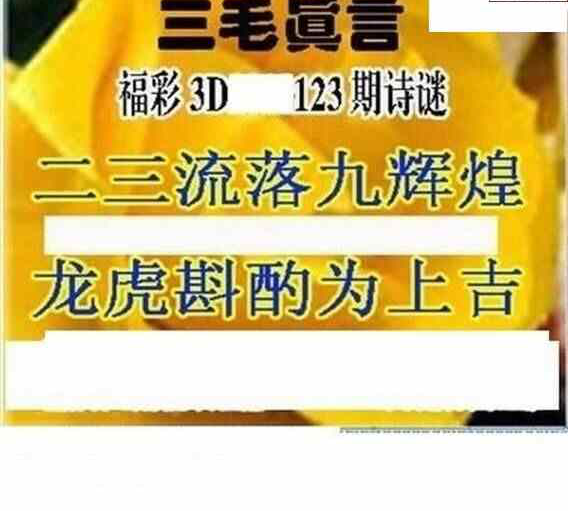 24123期: 三毛3D精品图谜