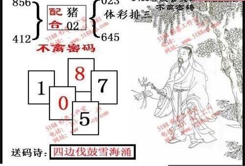 21223期排列三5188系列全图谜